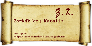 Zorkóczy Katalin névjegykártya